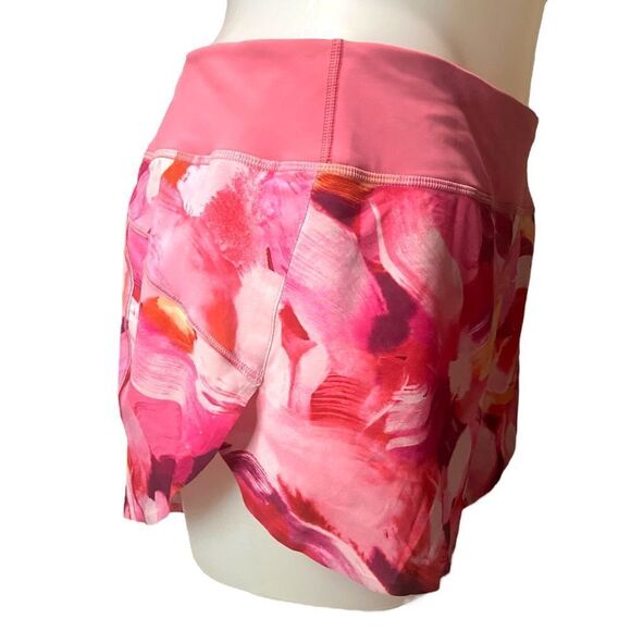NWT Athleta Vibrant Pink Printed Run With It 3.5” Lined Short Size XL - Picture 8 of 14